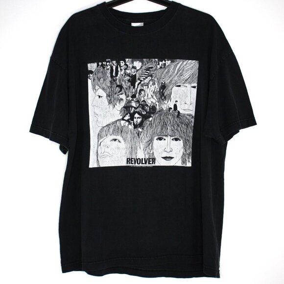 Vintage The Beatles Mens XL Revolver Y2K 2002 Art T-Shirt M1066 - Picture 1 of 5